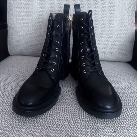COACH Leather Women’s Combat Boots Black Size 8 - Picture 3 of 10